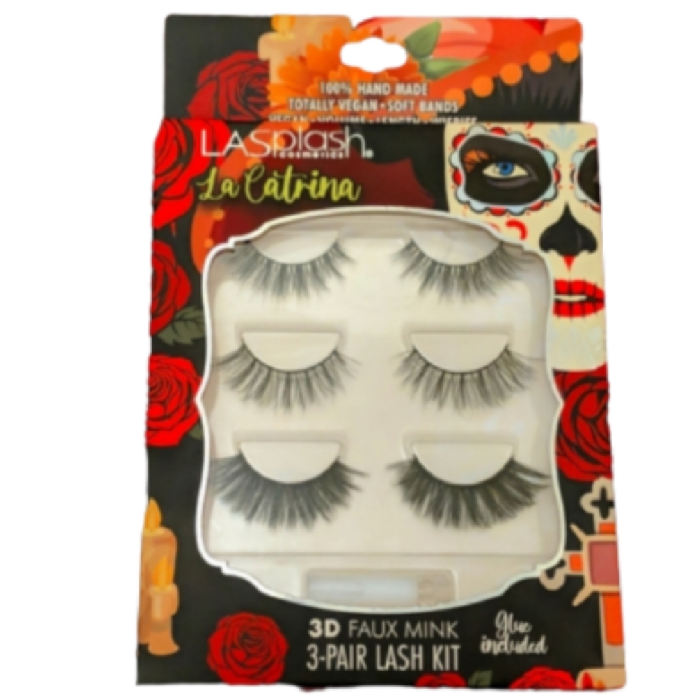 100% Handmade La Catrina Halloween Cosplay Totally Vegan Wispies Lashes